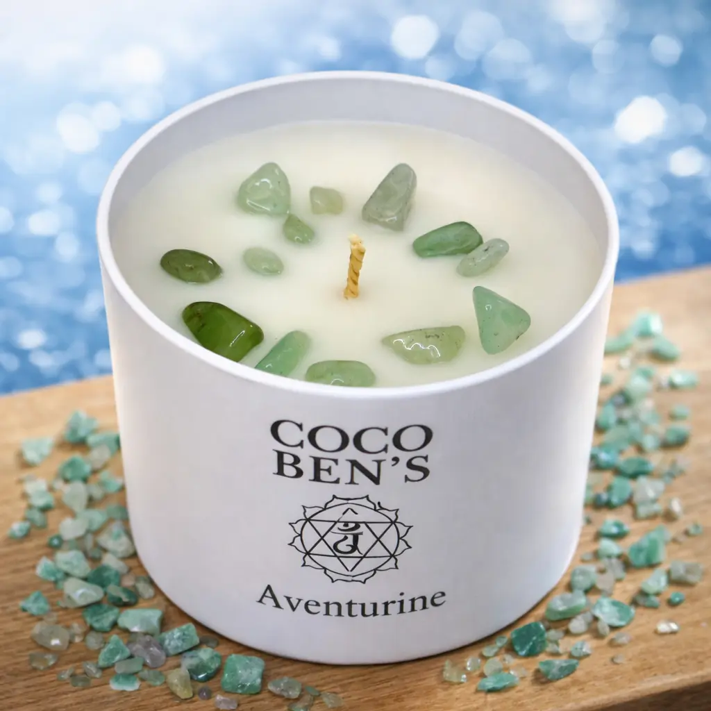 Bougie Lithothérapie - Aventurine - 200 ML