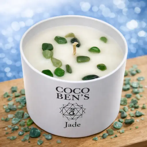 [BLT005] Bougie Lithothérapie - Jade - 200 ML